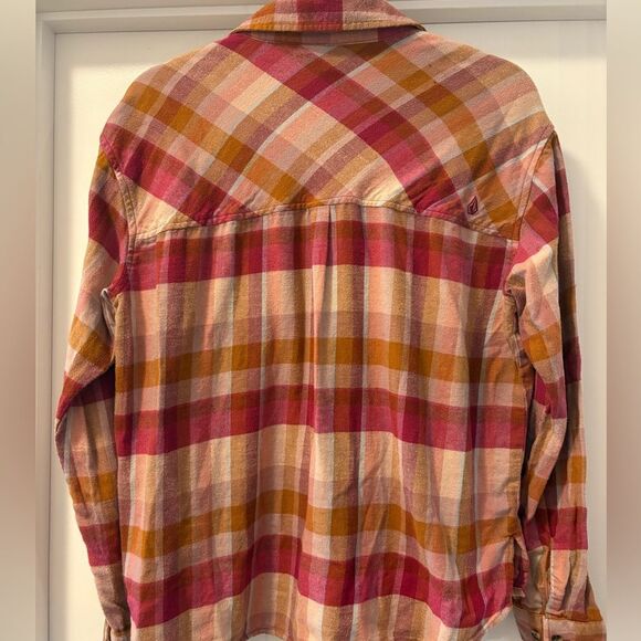 Volcom Plaid to Meet You Women’s Multicolor Plaid Shirt Size Medium - Picture 6 of 7